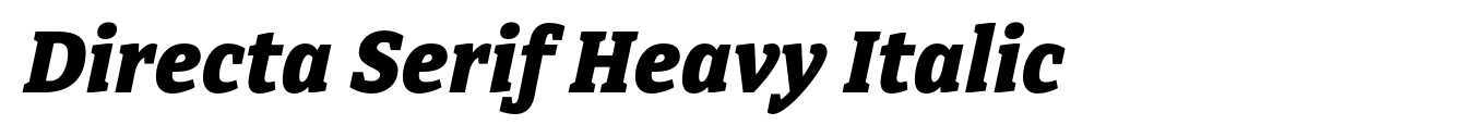 Directa Serif Heavy Italic image